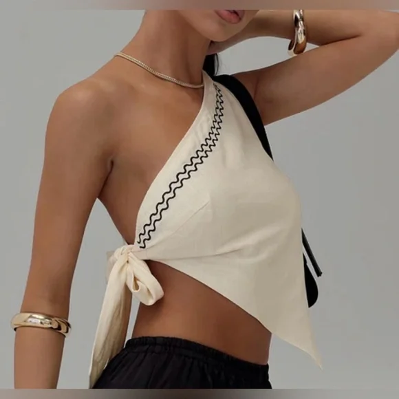 Princess Polly Frankle Top Cream - Picture 1 of 5